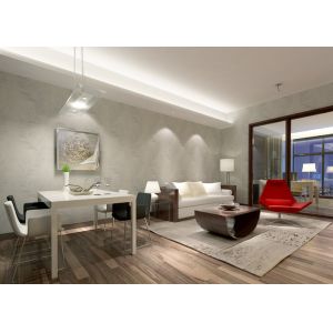 China Moisture - proof Silver White Leaf Pattern Wallpaper For Living Room on sale