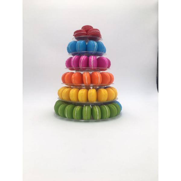 Buy cheap 6 Tier White 1mm Plastic Macaron Packaging Macaron Wedding Display from wholesalers