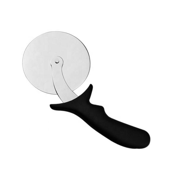 Quality 10cm Stainless Steel 430 Pizza Wheel Cutter With Pp Handle Round Plastic Cutter Server for sale