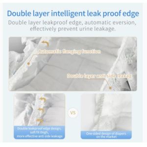 Elastic waist super soft breathable disposable baby diaper with wetness