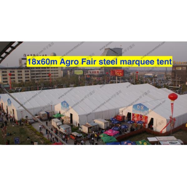 Inflatable Roof Cover Outdoor Show Tents 18 x 60m Plat Form Inside For Trade