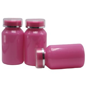 China Customized Size PET Collar 120ml Bright Plastic Medicinal Bottle with Two Layer PS Cap on sale