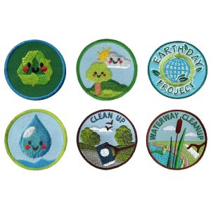 Buy cheap Shrink Proof Iron On Environmental Patches Pantone Embroidery School Badge from wholesalers