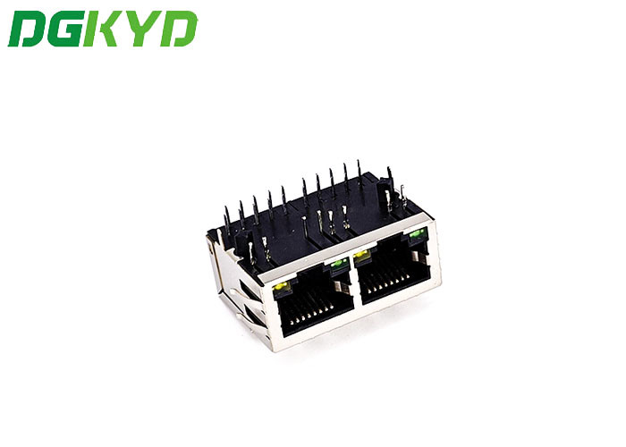 Buy cheap 1X2 8P10C TAB Down RJ45 Ethernet Connector With LED from wholesalers