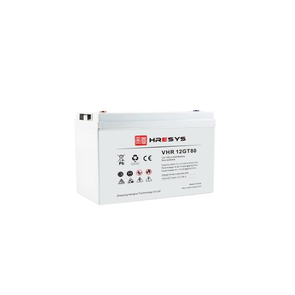 12 V 80 AH Top Terminal VRLA AGM Battery for General Purpose , L330mm x W174mm x