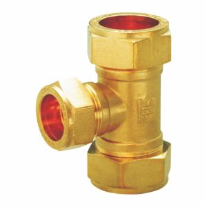 Buy cheap Tee Refrigeration Pipe Fittings Female Brass Connector Reduce Coupling from wholesalers