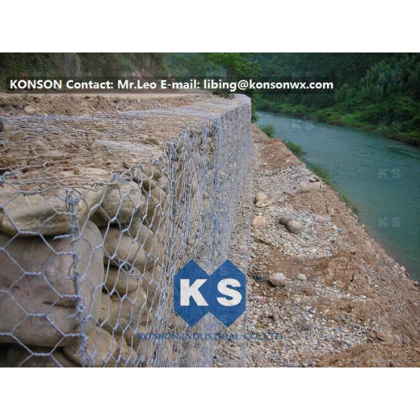 Quality Monolithic Galvanized Iron Wire Hexagonal Welded Mesh Gabions Retaining Wall for sale