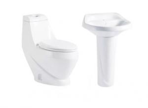 Buy cheap Gravity Double Flush One Piece Bathroom Toilet All In One Toilet 690X370X760mm product