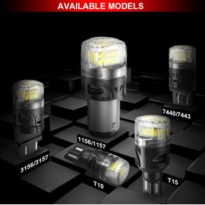 High Power BRS LED Bulbs 3157 3057 4157K 3047K P27/5W With PC Lens 2835 Chips