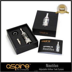 2014hot Selling E Cigarette Adjustable Atomizer Bdc Glassomizer Aspire Nautilus