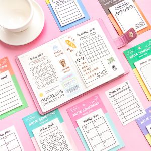 Buy cheap 1 Pack in Color Clashing Plan Sticky Notes To-do Plan Memo Note Paper Practical Study Office from wholesalers