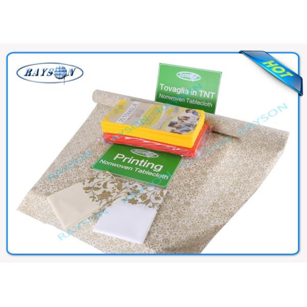 Quality Popular Flower Printed Non Woven Waterproof Tablecloth Party Use for sale