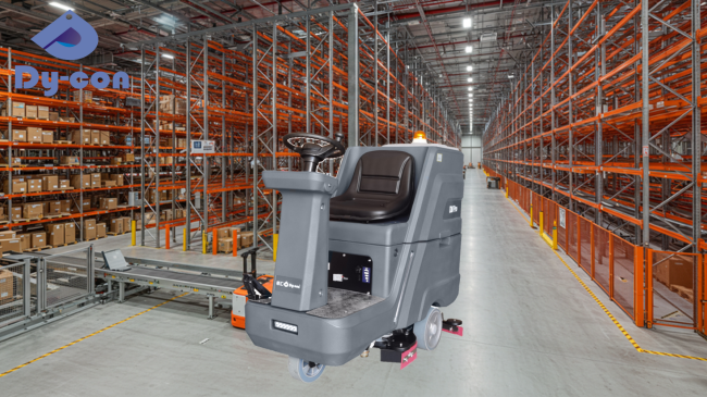 China Automate Warehouse Cleaning: High-Capacity Ride-On Scrubber For Automated High-Bay Warehouses on sale