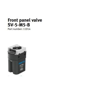 Front panel valve SV-5-M5-B 11914