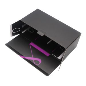 Buy cheap Custom Empty Black Paper Shoe Packaging Boxes With Logo Packaging from wholesalers