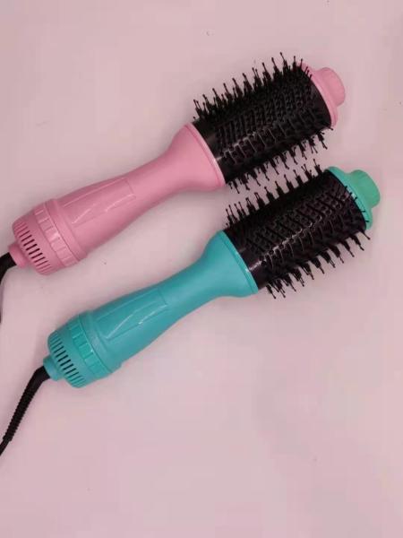 Buy cheap 3 In 1 Hot Air Hair Comb Blow Dryer One Step Non Disposable Round Shape from wholesalers