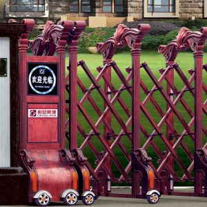 Bodun Automatic Retractable Gate Stainless Steel Telescopic Folding Security