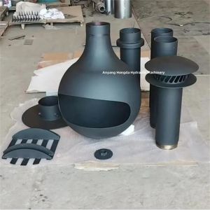 Buy cheap Hanging Indoor Ceiling Mounted Round Wood Burning Suspended Fireplace from wholesalers