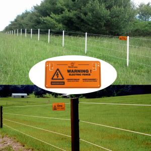 Buy cheap 6pcs Electric Fence Warning Sign, Plastic Safe Sign, Caution Warning Sign for Electric Fence from wholesalers