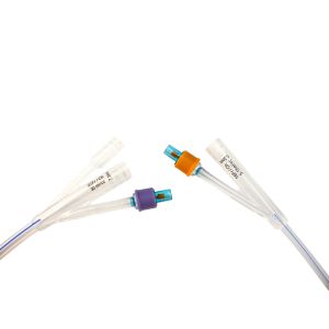 China Silicone Foley Catheter Three Way Coude Tip Tiemann Normal Balloon