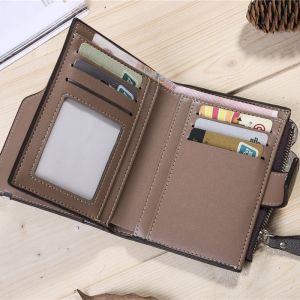 Buy cheap Men's 2023 Custom Logo Multi-card Short Wallet with Zipper and Anti-Theft Design from wholesalers