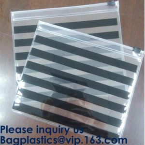 Frosted PVC Slider Zipper Bag Plastic Bag/ Recyclable Waterproof Transparent PVC