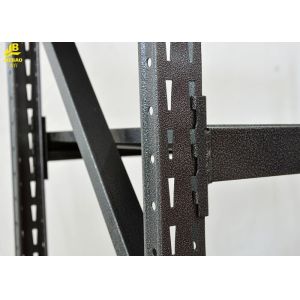 Buy cheap Teardrop Light Duty Storage Rack Disassembly Boltless Columns 3 Hooks Matt Black from wholesalers