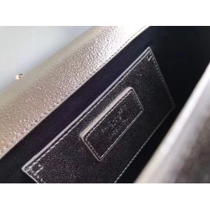 Buy cheap Adjustable Straps Polyester Saint Laurent YSL Woc Bag With Zipper Closure Silver from wholesalers