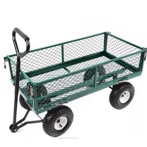 Buy cheap Four-wheel Heavy Duty Steel Mesh Garden Trolley Cart for Yard and Garden Applications from wholesalers