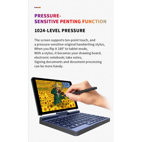 Pocket Notebook Mini Laptop Computer 8 Inch 2 In 1 Intel Core N95 12gb Ddr5 Win