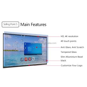 Qtenboard 4K Android 14 4+32G V100 Interactive Whiteboard Smart White Board