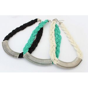 China European and American retro pendant personalized hand-woven beads long necklace on sale