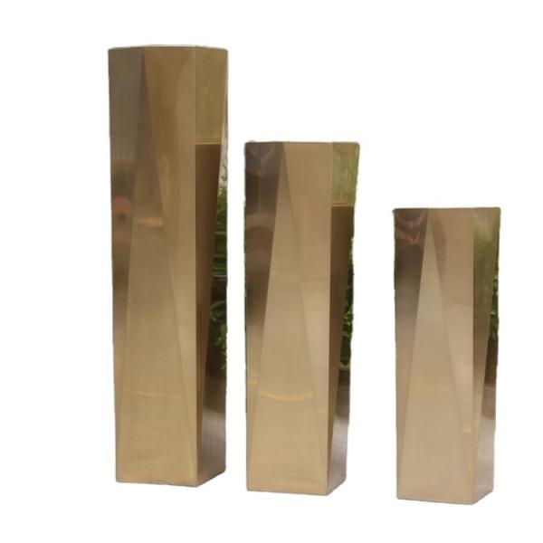 Buy cheap Luxury modern stainless steel planters and barrel mold flower pots from wholesalers