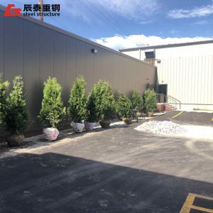 Buy cheap Prefab Industrial Steel Structure Workshop With Rock Wool Foam Sandwich Panel from wholesalers