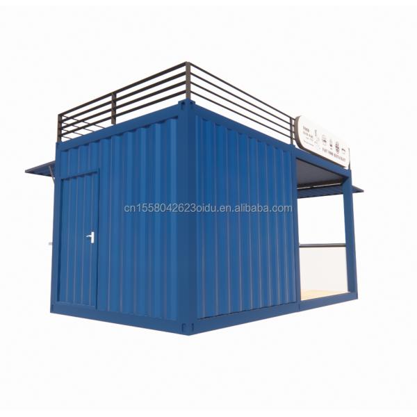 20ft or 40ft Steel Frame Extendable Mobile Coffee Bar Pop Up Shipping Container Shop with Galvanized Steel Bending