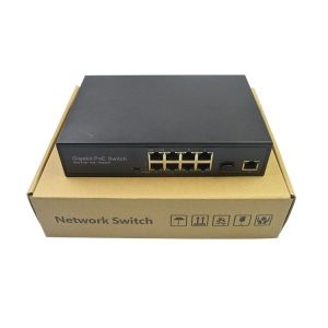Unmanaged Gigabit Fiber Optic POE Switch 8Port+1Ge Uplink+1 SFP AC Input 100