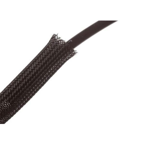 Pet Electrical Wrap Around Braided Sleeving , Wire Protection Sleeve Fire