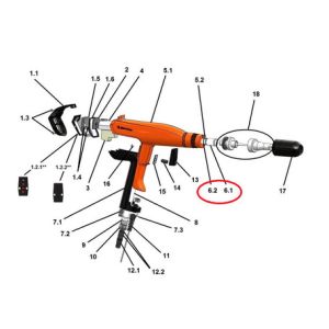 Top Powder Pipe Assembly Electron E-Gun C1/C2 Manual Gun