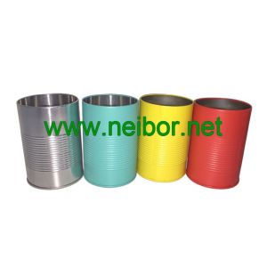 Buy cheap personalized round metal tin pen holder with raised rings from wholesalers