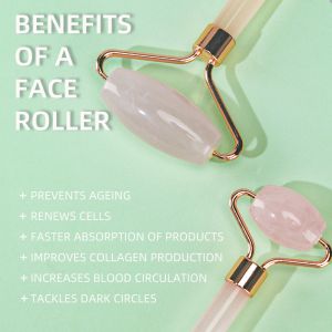Buy cheap Anti Aging Face Jade Roller Set Rose Quartz Massage Roller from wholesalers