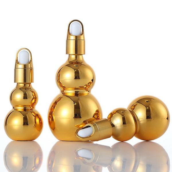 Buy cheap Golden Gourd Glass Eye Dropper Bottles , Dispensing Empty Essential Oil Bottles from wholesalers