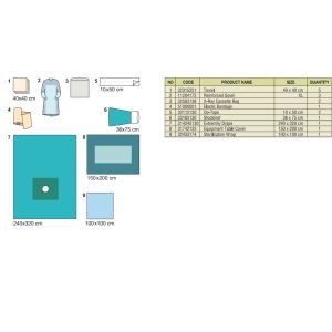 Buy cheap ISO 13485 Single Knee O Drape With Fluid Collection For OR Room from wholesalers