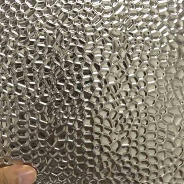 Quality Black Titanium Embossed Stainless Steel Sheet Honeycomb Pattern for sale