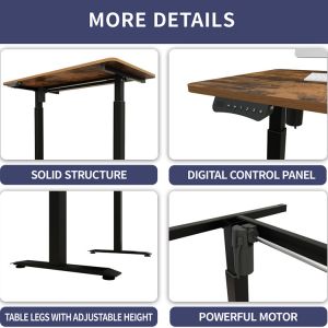 Buy cheap Elevate Your Work Experience with a Motorized Standing Desk in Brown Wood Grain Panel from wholesalers