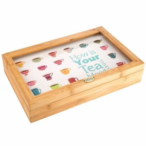 bamboo tea box empty tea box with special design high quality and eco-friendly