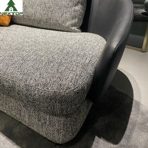 Luxury Hotel Lobby Reception Modular Sofa Set High End Villa Fabric Grey Linen