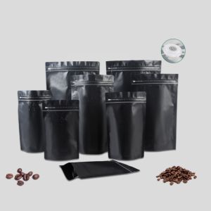 Buy cheap Matt Black aluminum foil compostable zipper side gusset flat bottom packaging coffee pouch bag with Valve from wholesalers