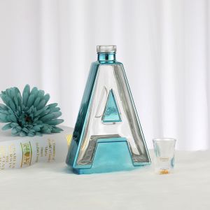 Buy cheap Super Flint Glass Triangle Shape Empty Bottles for Whisky Vodka Spirit Rum Gin Brandy from wholesalers