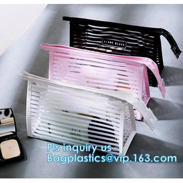 Quality Toilet Towel Packaging Custom Clear Plastic PVC Travel Cosmetic Bag with Zipper, Eco friendly clear pvc zip lock pouch Z for sale