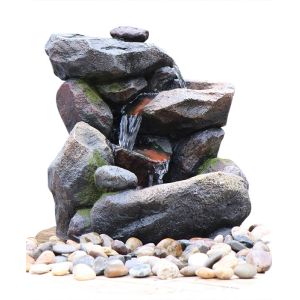 Buy cheap Outdoor Rock Water Fountains , Stone Waterfall Fountain With Cement Material from wholesalers